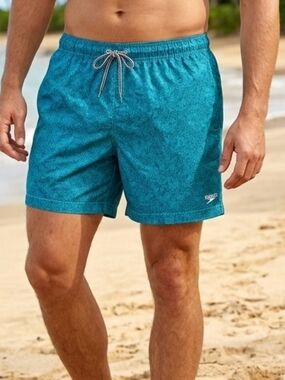 Speedo Men's Teal Swim Shorts Size Med